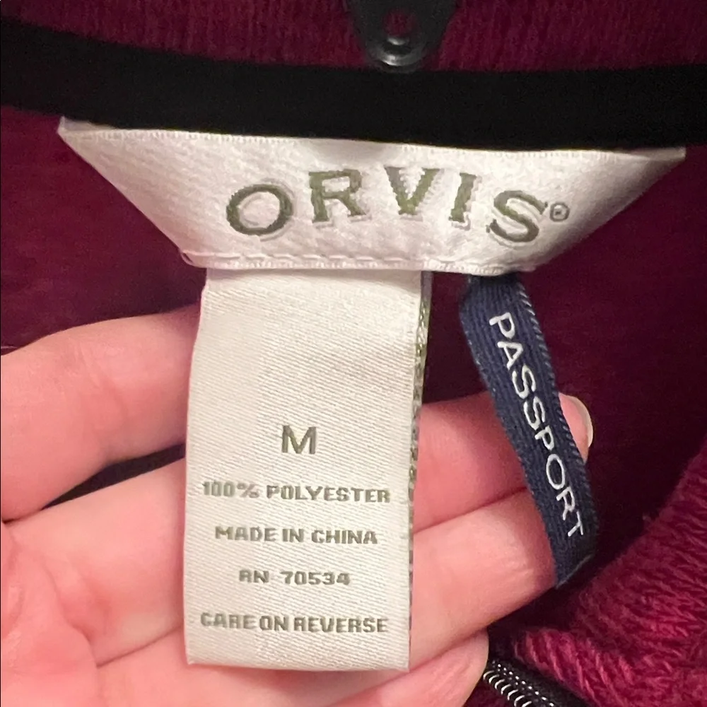 Orvis Passport Burgundy Full-Zip Jacket Women’s